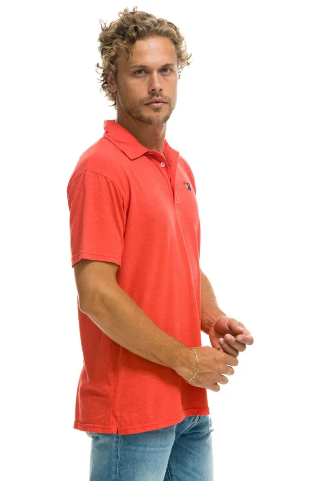 Women Tees Aviator Nation Polo 8211 Red