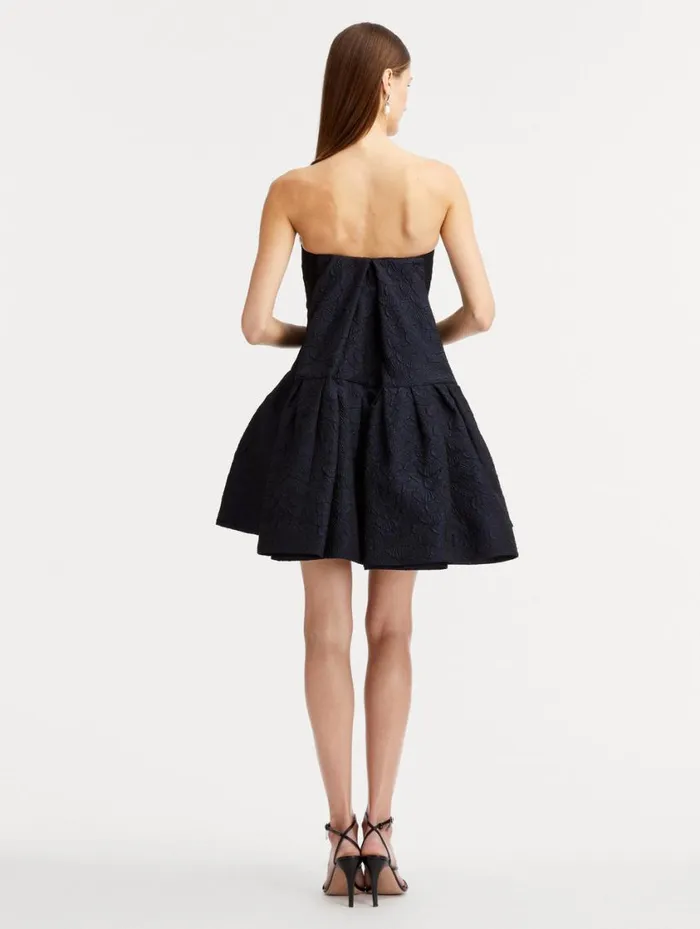 Women Textured Floral Cloqu CapeBack Dress Navy Oscar De La Renta Dresses Women Textured Floral Cloqu CapeBack Dress Navy Oscar De La Renta Dresses
