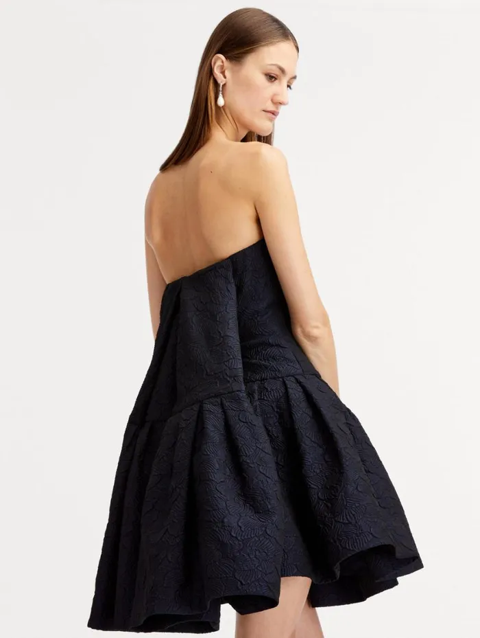 Women Textured Floral Cloqu CapeBack Dress Navy Oscar De La Renta Dresses Women Textured Floral Cloqu CapeBack Dress Navy Oscar De La Renta Dresses