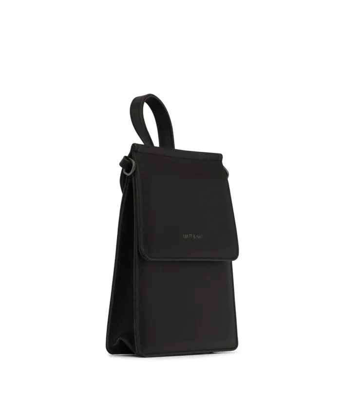 Women Thessa Vegan Crossbody Bag 8211 Vintage Black Matt and Nat Crossbody