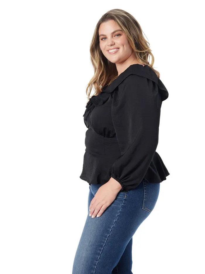 Women Tops and Tees Jessica Simpson Aki Blouse In Anthracite