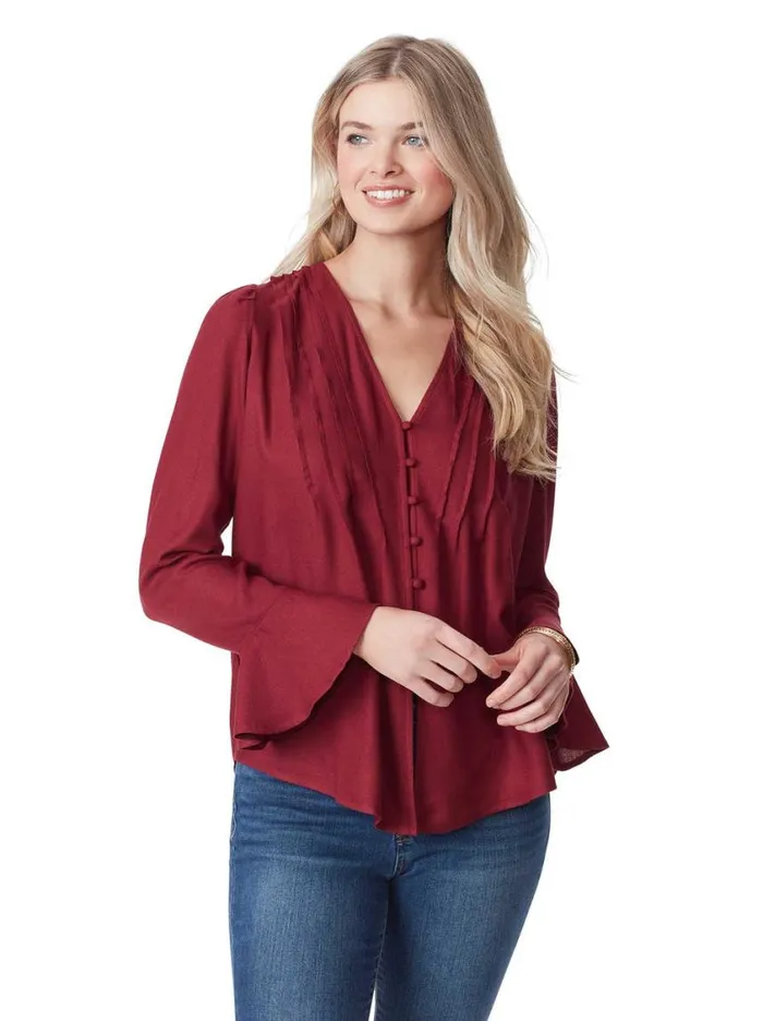 Women Tops and Tees Jessica Simpson Cecily Top In Syrah