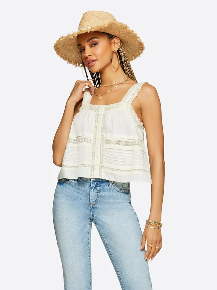 Women Tops and Tees Jessica Simpson Delilah Cami In Gardenia