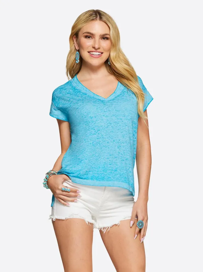 Women Tops and Tees Jessica Simpson Jalin Tee In Methyl Blue