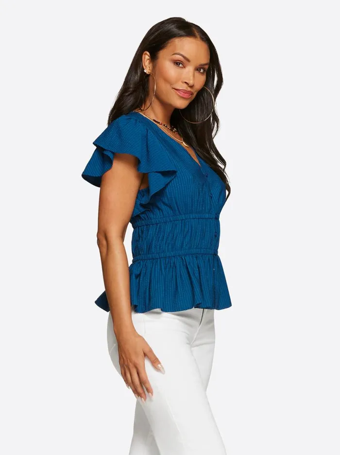 Women Tops and Tees Jessica Simpson Jeydon Top In Poseidon