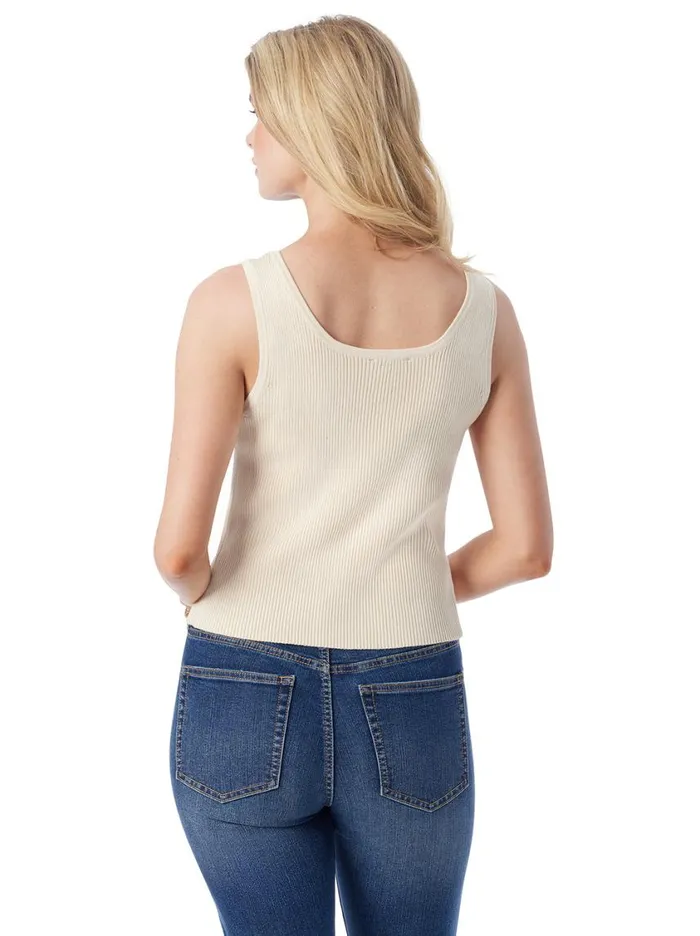 Women Tops and Tees Jessica Simpson Johanna Lace Up Tank In Parchment