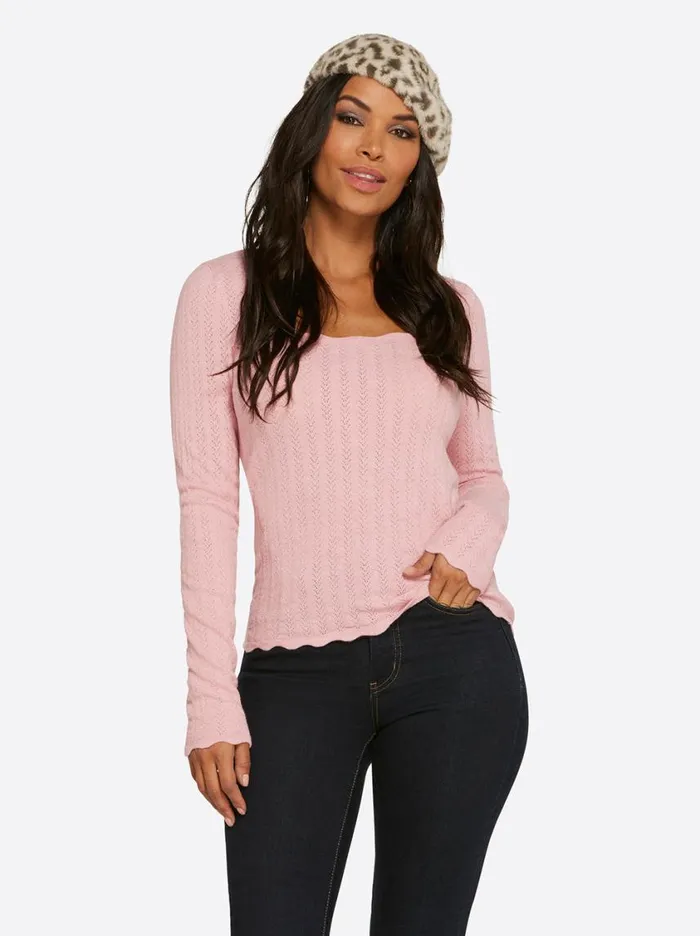 Women Tops and Tees Jessica Simpson Samara Top In Bridal Rose