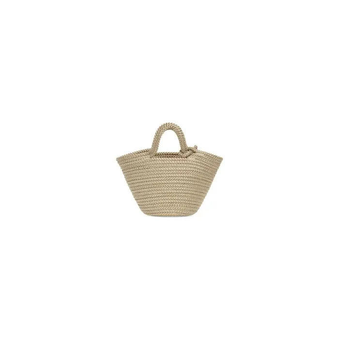 Women Tote Bags Balenciaga Ibiza Small Basket With Strap In Beige