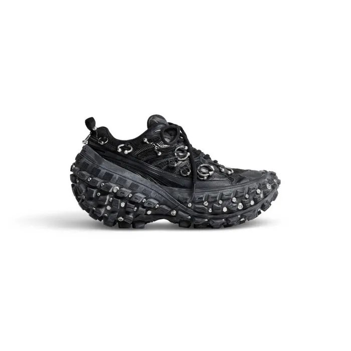 Women Trainers Balenciaga Bouncer Screw Trainers With Piercings In Black