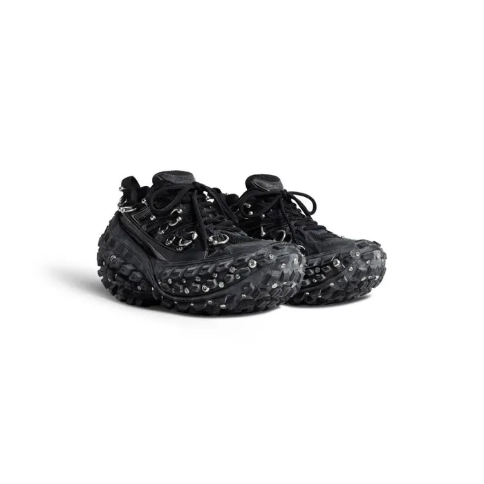 Women Trainers Balenciaga Bouncer Screw Trainers With Piercings In Black