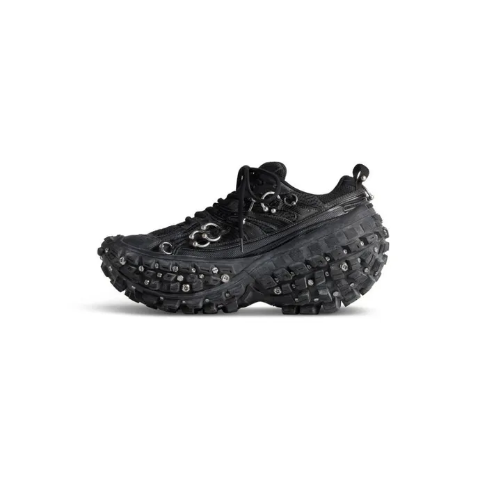 Women Trainers Balenciaga Bouncer Screw Trainers With Piercings In Black