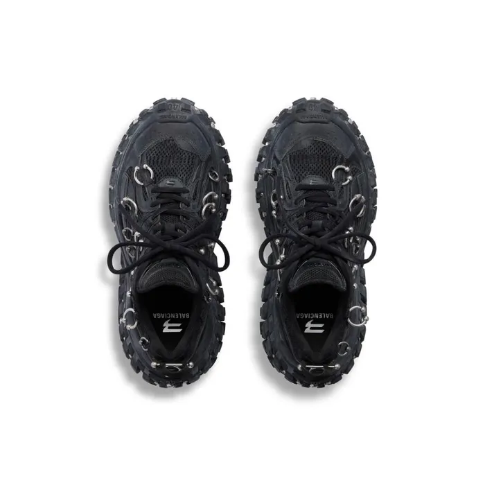 Women Trainers Balenciaga Bouncer Screw Trainers With Piercings In Black