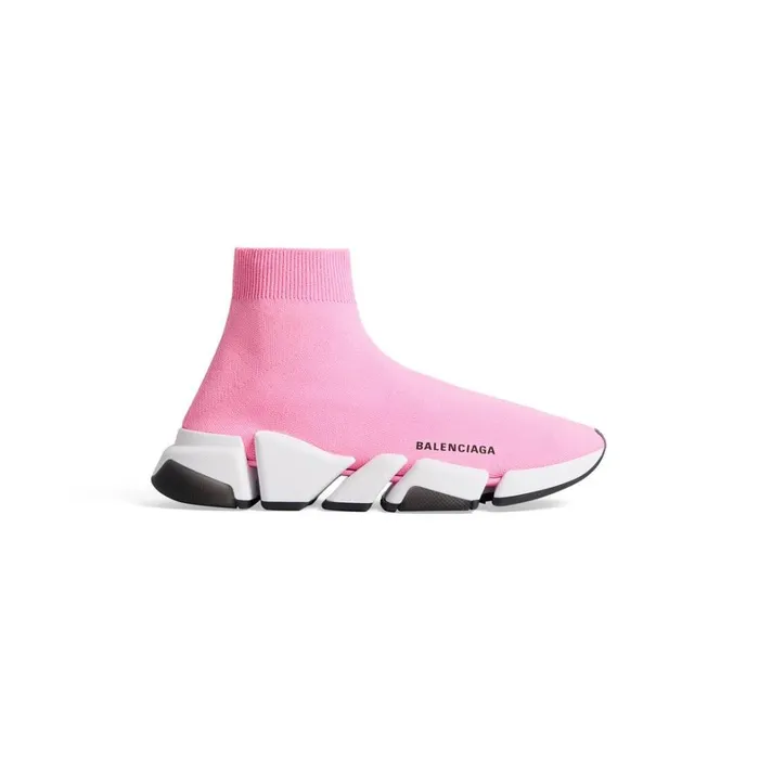 Women Trainers Balenciaga Speed 20 Clear Sole Recycled Knit Trainers In Light Pink Women Trainers Balenciaga Speed 20 Clear Sole Recycled Knit Trainers In Light Pink