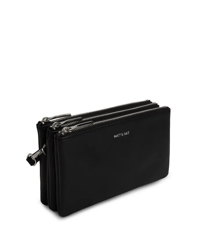 Women Triplet Vegan Crossbody Bag 8211 Loom Blacks Matt and Nat Crossbody