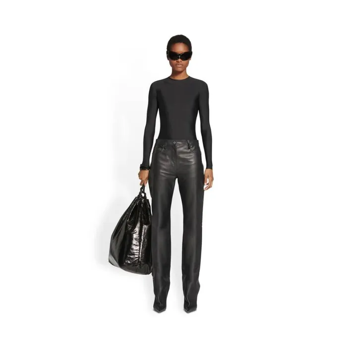 Women Trousers Balenciaga Waders Pantashoes In Black