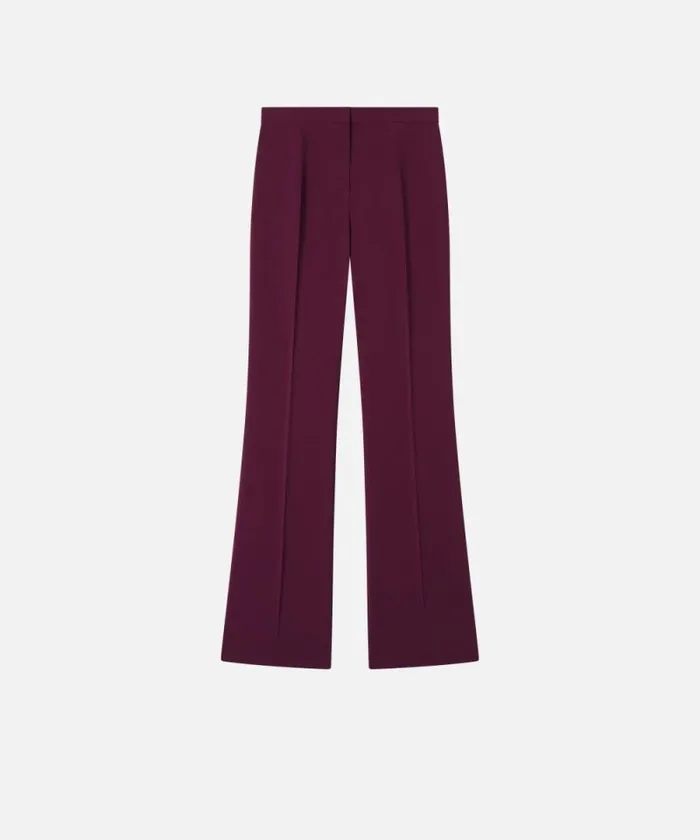 Women Trousers Pinko Highwaist Trousers In Technical Cady Grape Wine Women Trousers Pinko Highwaist Trousers In Technical Cady Grape Wine