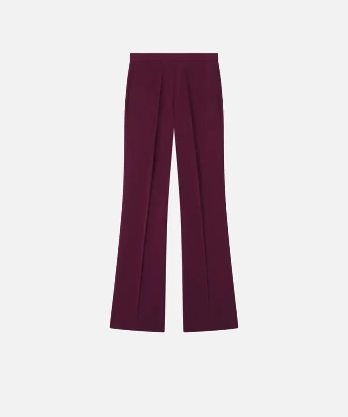 Women Trousers Pinko Highwaist Trousers In Technical Cady Grape Wine Women Trousers Pinko Highwaist Trousers In Technical Cady Grape Wine