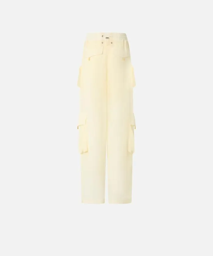 Women Trousers Pinko Sheer Georgette Cargo Trousers Rutabaga Pink Women Trousers Pinko Sheer Georgette Cargo Trousers Rutabaga Pink