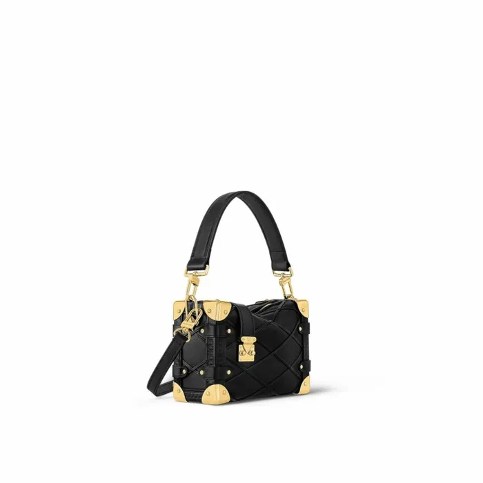 Women Trunk Bag Louis Vuitton Louis Vuitton M83030 Side Trunk PM Malletage Black 8211 Louis Vuitton Handbag Store