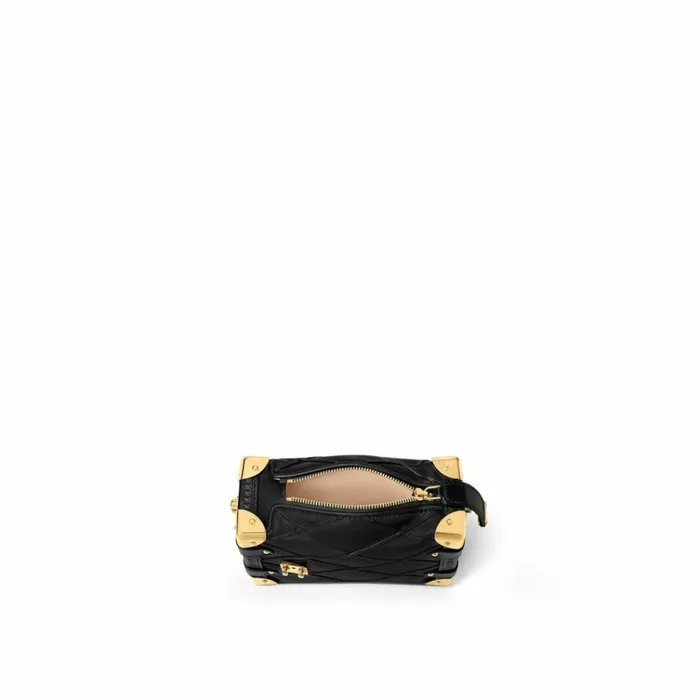 Women Trunk Bag Louis Vuitton Louis Vuitton M83030 Side Trunk PM Malletage Black 8211 Louis Vuitton Handbag Store