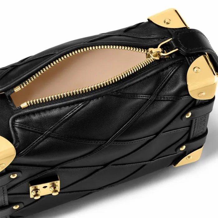 Women Trunk Bag Louis Vuitton Louis Vuitton M83030 Side Trunk PM Malletage Black 8211 Louis Vuitton Handbag Store