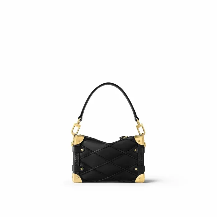 Women Trunk Bag Louis Vuitton Louis Vuitton M83030 Side Trunk PM Malletage Black 8211 Louis Vuitton Handbag Store