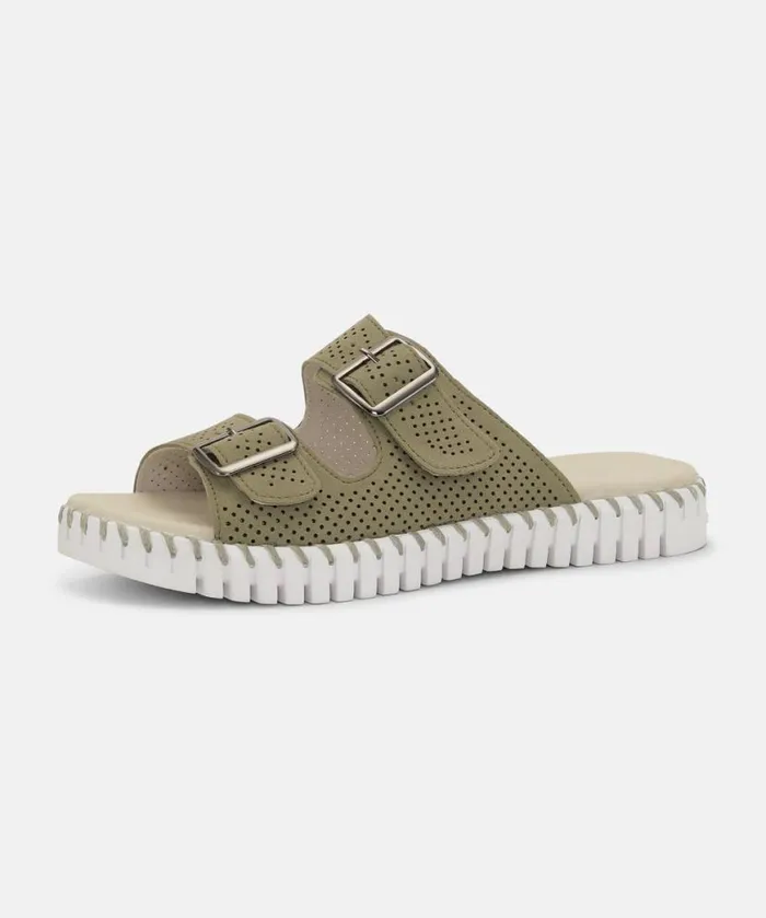 Women Tulip Flats Ilse Jacobsen Sandals 8211 Army Women Tulip Flats Ilse Jacobsen Sandals 8211 Army