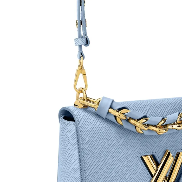 Women Twist Bag Louis Vuitton Louis Vuitton Blue Cloud M21721 Twist MM 8211 Louis Vuitton Handbag Store