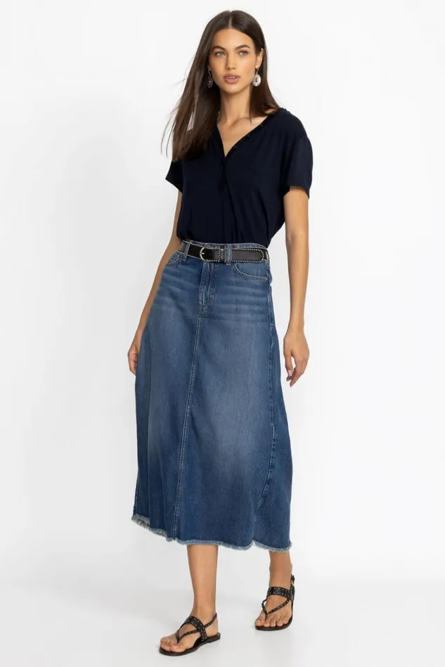 Women VIENNA MIDI SKIRT Jules Johnny Was Bottoms Women VIENNA MIDI SKIRT Jules Johnny Was Bottoms