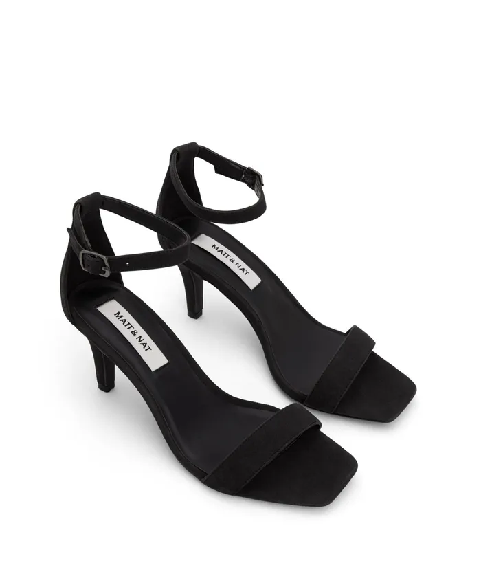Women Viola Vegan Heels Black Matt and Nat Heels