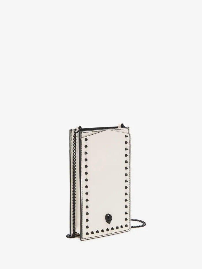 Women Wallets And Cardholders Alexander McQueen Skull Phone Case With Chain Soft Ivory