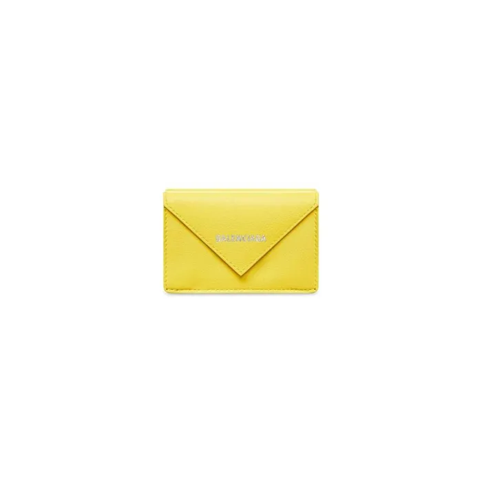 Women Wallets Balenciaga Papier Mini Wallet In Yellow