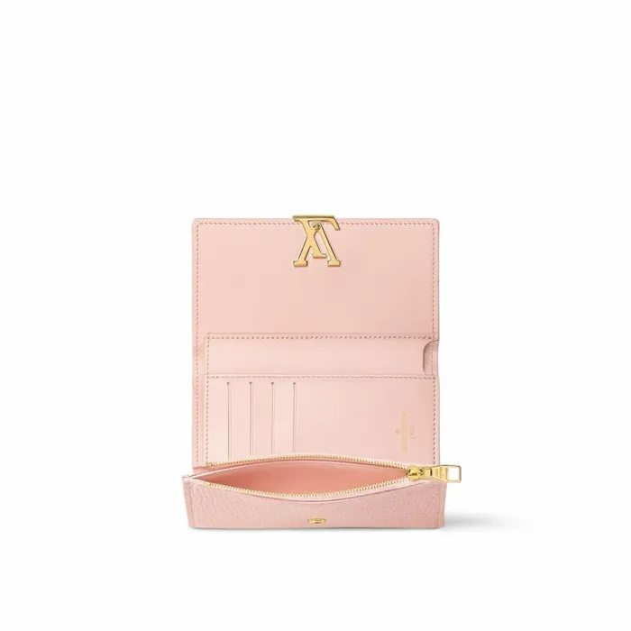 Women Wallets Louis Vuitton Louis Vuitton M82361 Capucines Compact Wallet Rose Jasmine 8211 Louis Vuitton Handbag Store