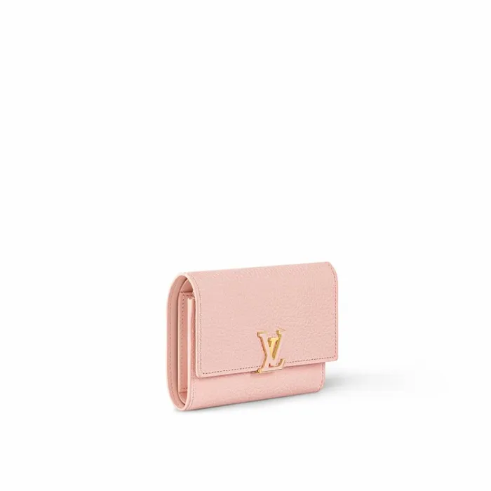 Women Wallets Louis Vuitton Louis Vuitton M82361 Capucines Compact Wallet Rose Jasmine 8211 Louis Vuitton Handbag Store