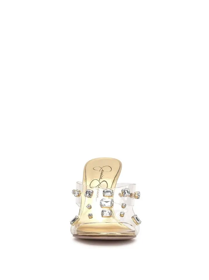 Women Wedges Jessica Simpson Ganisa Lucite Wedge In Gold
