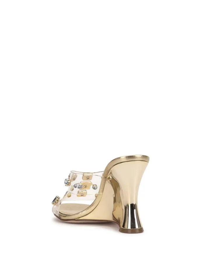 Women Wedges Jessica Simpson Ganisa Lucite Wedge In Gold