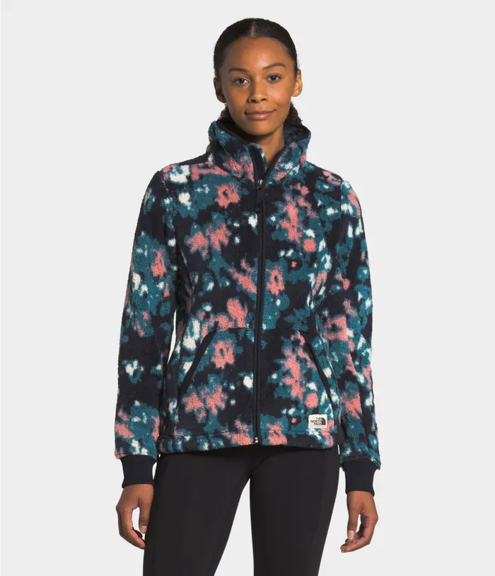 Womens Campshire FullZip Jacket Mallard Blue Abstract Ikat Flc Print The North Face Fleece Womens Campshire FullZip Jacket Mallard Blue Abstract Ikat Flc Print The North Face Fleece