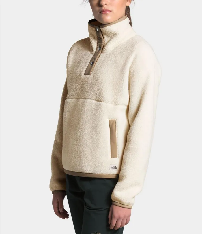 Womens Cragmont Fleece Snap Bleached Sandhawthorne Khaki The North Face Fleece