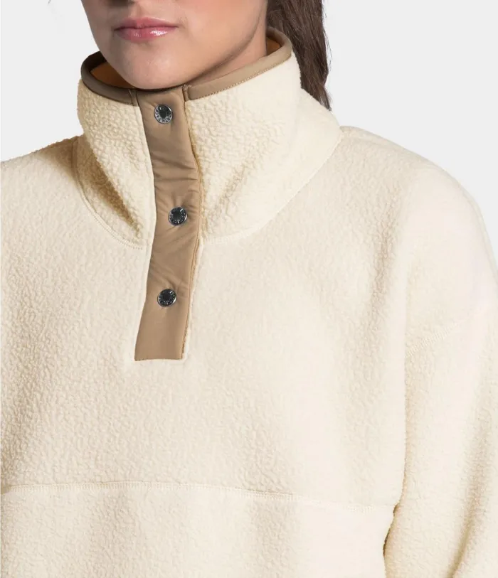 Womens Cragmont Fleece Snap Bleached Sandhawthorne Khaki The North Face Fleece