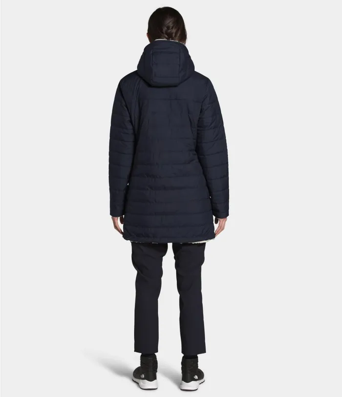 Womens Mossbud Insulated Reversible Parka Aviator Navyvintage White The North Face Insulated and Down Jackets