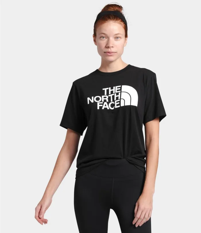 Womens Short Sleeve Half Dome Cotton Tee Tnf Black The North Face TShirts