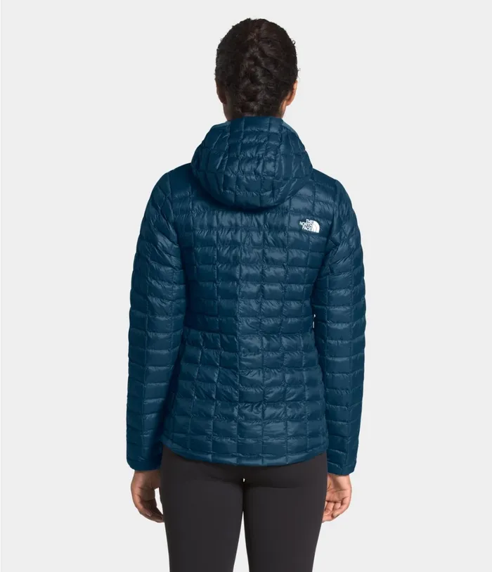 Womens ThermoBall Eco Hoodie Blue Wing Teal Mattemallard Blue Vapor Ikat Print The North Face Insulated and Down Jackets