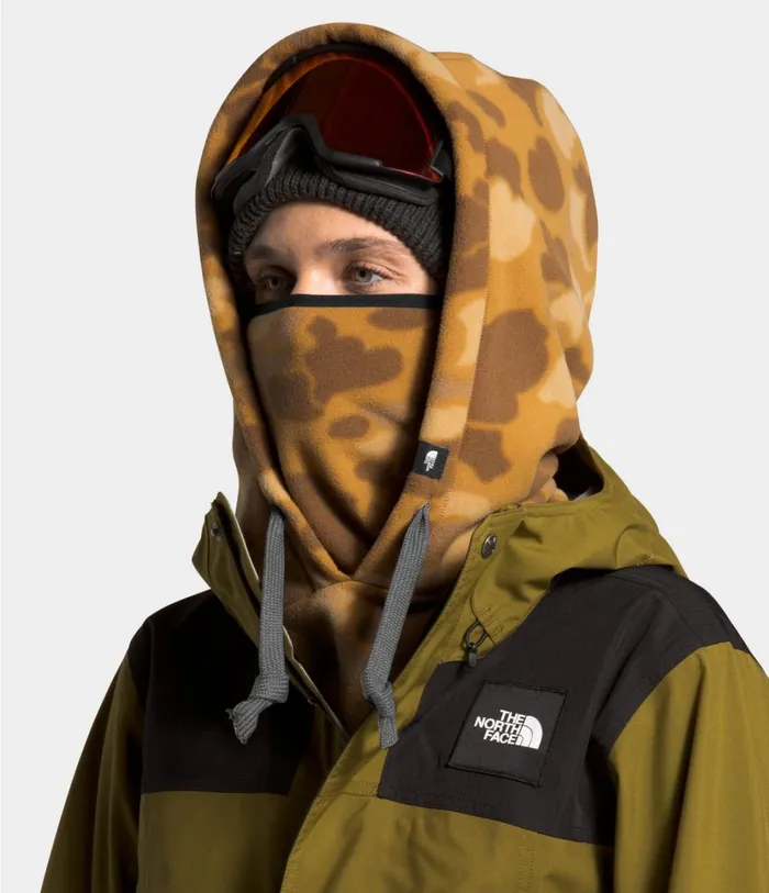 Womens Whimzy Powder Hood Timber Tan Tonal Duck Camo Print The North Face Beanies and Scarves