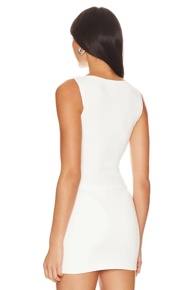 X Anja Dujakovi Lainey Top White Women Lovers and Friends Tops