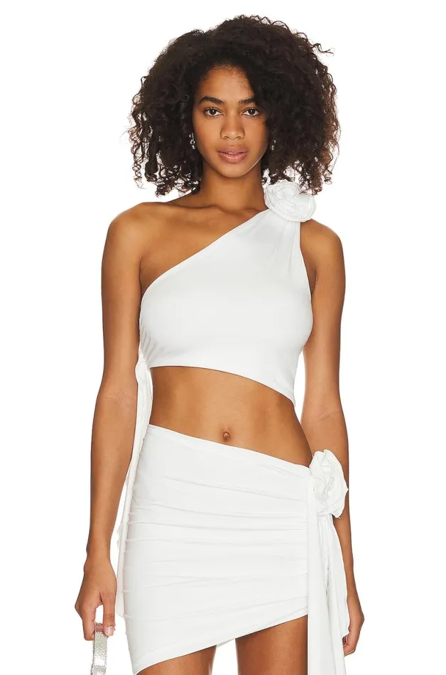 X Maggie MacDonald Cordelia Top White Women Lovers and Friends Tops