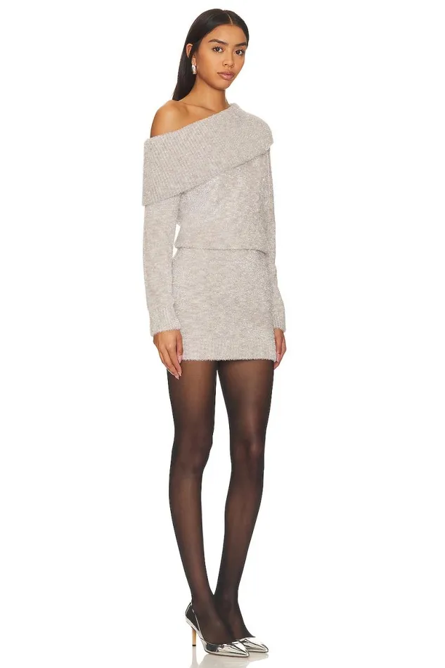 X Rachel Baylee Tinsel Dress Silver Women Lovers and Friends Dresses