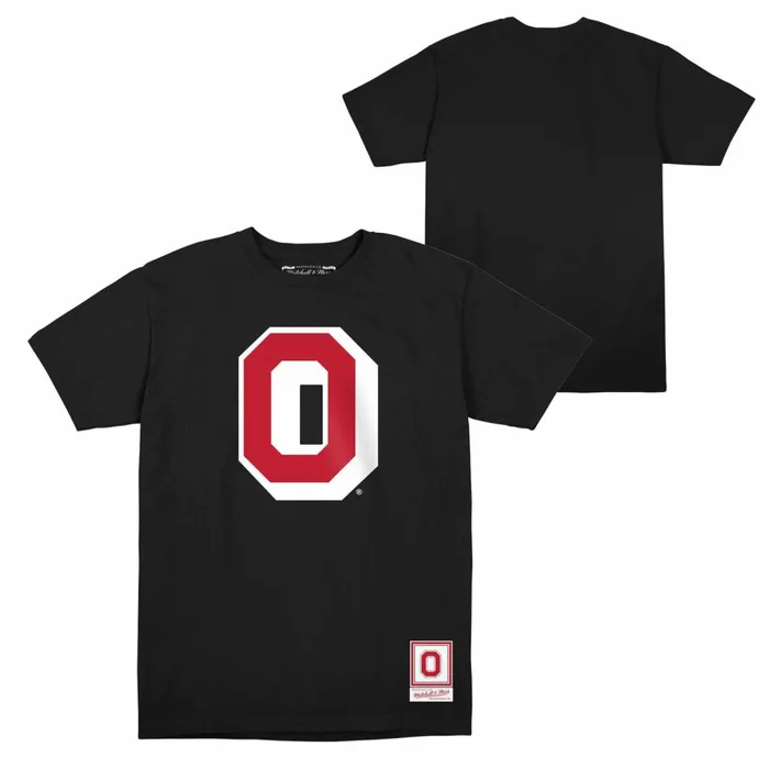 Youth Big Kids Mitchell and Ness Retro Logo Tee Ohio State Youth Big Kids Mitchell and Ness Retro Logo Tee Ohio State