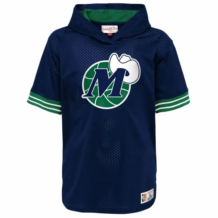 Youth Big Kids Mitchell and Ness Unbeaten SS Mesh Hoody Dallas Mavericks