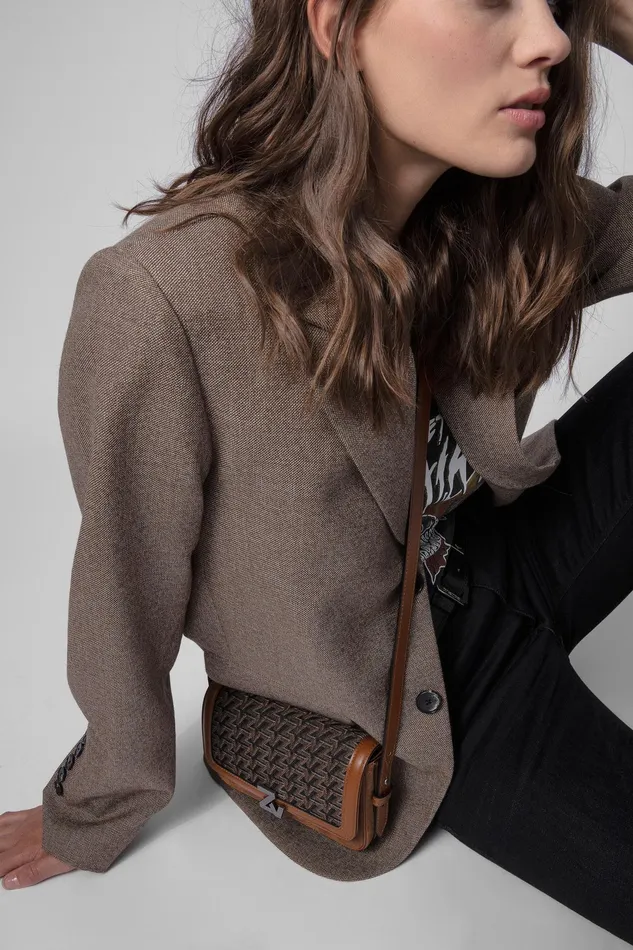 Zadig and Voltaire Bags ZV LE MINI MONOGRAM BAG COGNAC 8211 WomenMen Zadig and Voltaire Bags ZV LE MINI MONOGRAM BAG COGNAC 8211 WomenMen