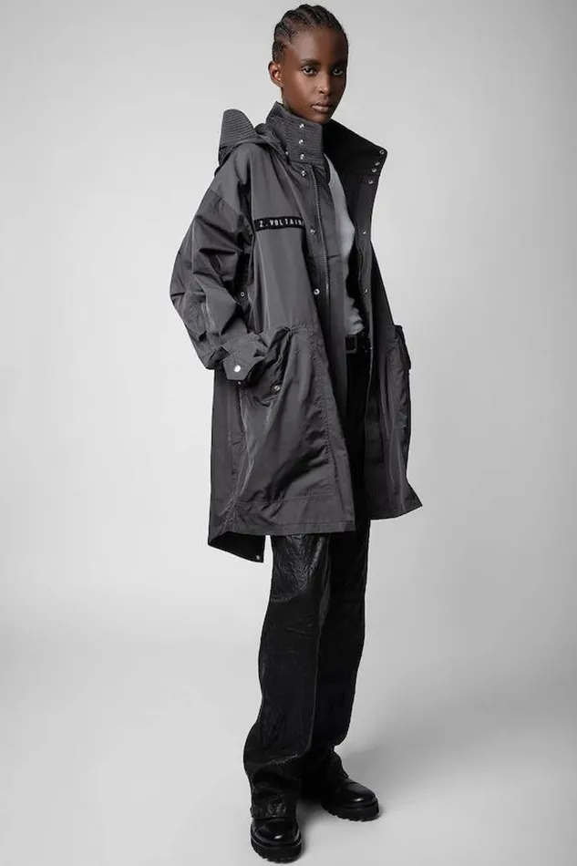 Zadig and Voltaire Coats BECKETT RAIN JKT GREY 8211 Women Zadig and Voltaire Coats BECKETT RAIN JKT GREY 8211 Women